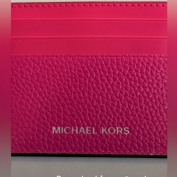 Michael Kors Vibrant Pink Card Holder Size 4"×3.5" - Picture 2 of 8